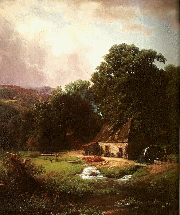 Albert Bierstadt The Old Mill Norge oil painting art